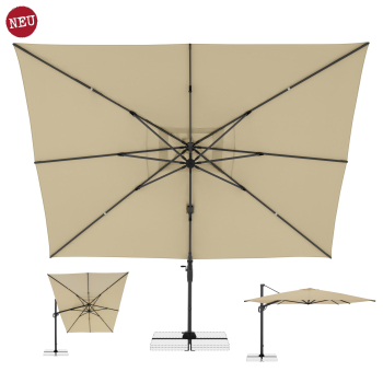 Doppler Multifunktionaler Pendelschirm LIFE 300x400 Side Sand inkl.Ständer